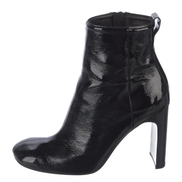 Rag & Bone Black Patent Leather Ellis Booties